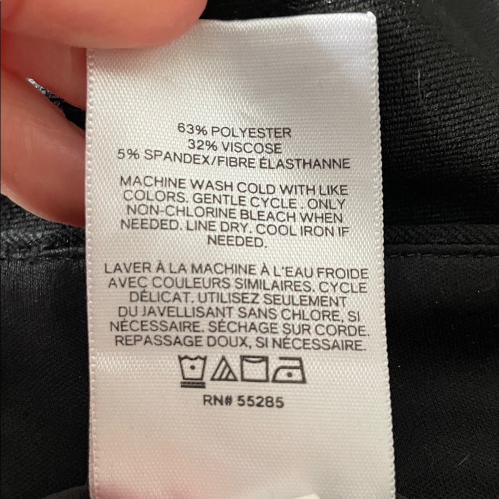 EXPRESS Black Trouser Pants Stretch EDITOR BARELY BOOT Low Rise Career 8R - Picture 9 of 11